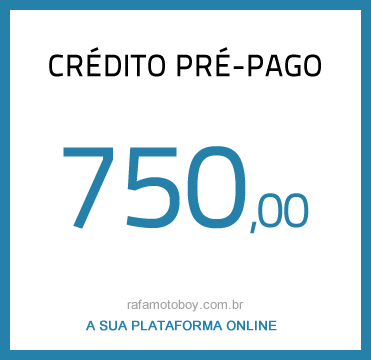 crédito pré-pago 750,00